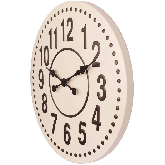 Gunmetal Wall Clock White Infinity Instruments