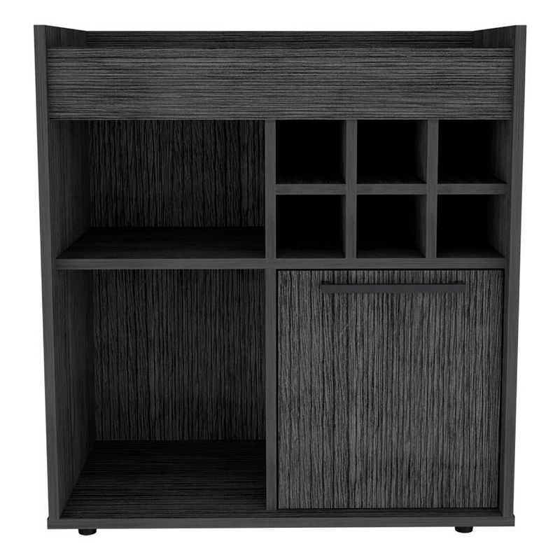 Leeds Bar Cabinet， One Cabinet， Divisions， Two Concealed Shelves， Six Cubbies for Liquors