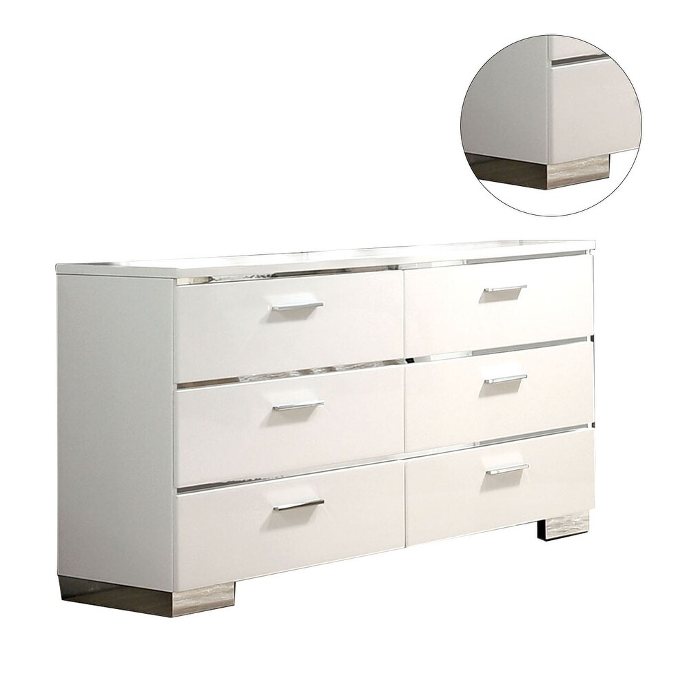 Wooden Dresser in White Finish