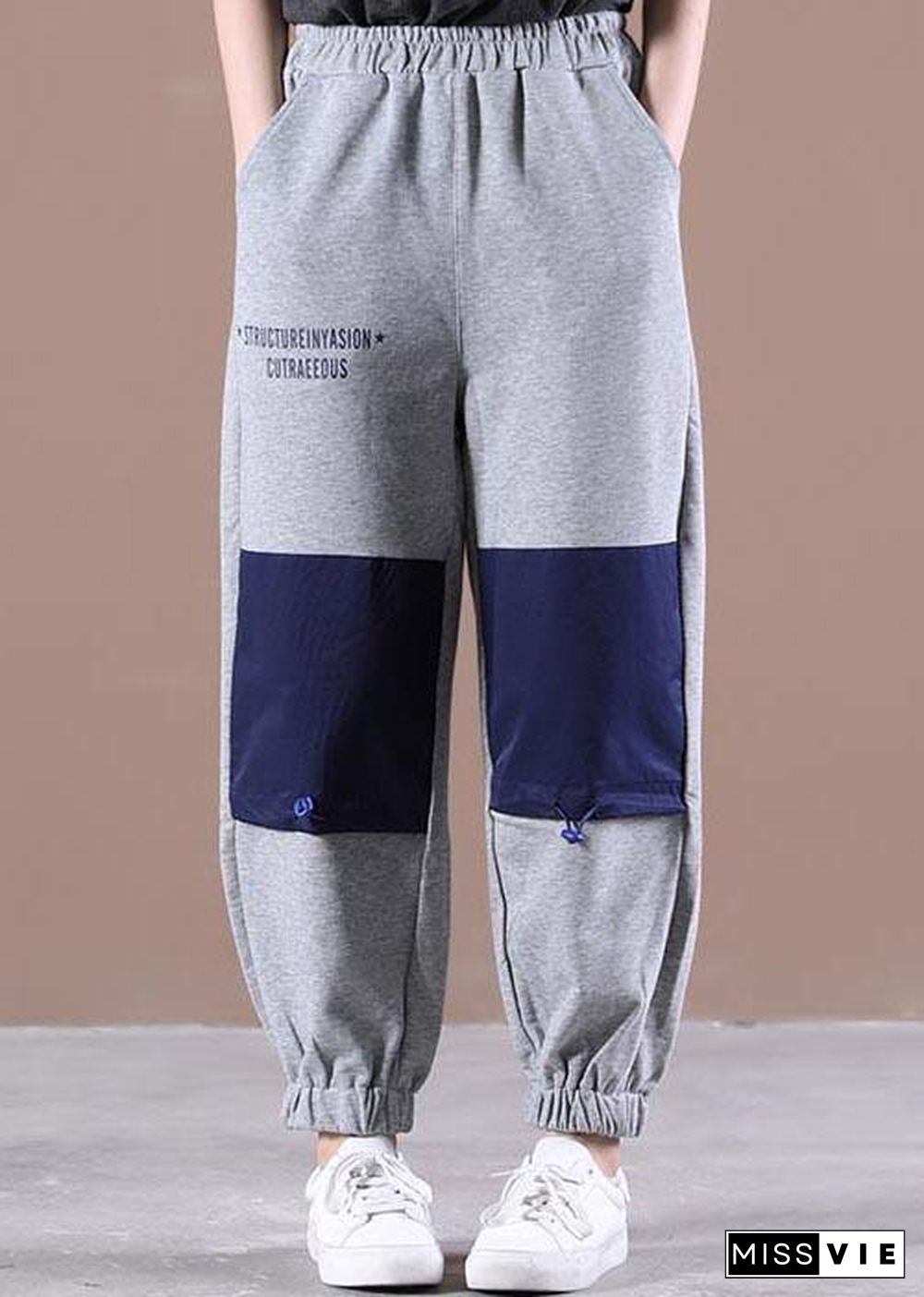 Stylish Grey Graphic Jogging Summer Cotton Pants