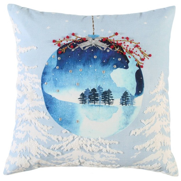 Oversize Ornament Poly Filled Square Throw Pillow Rizzy Home