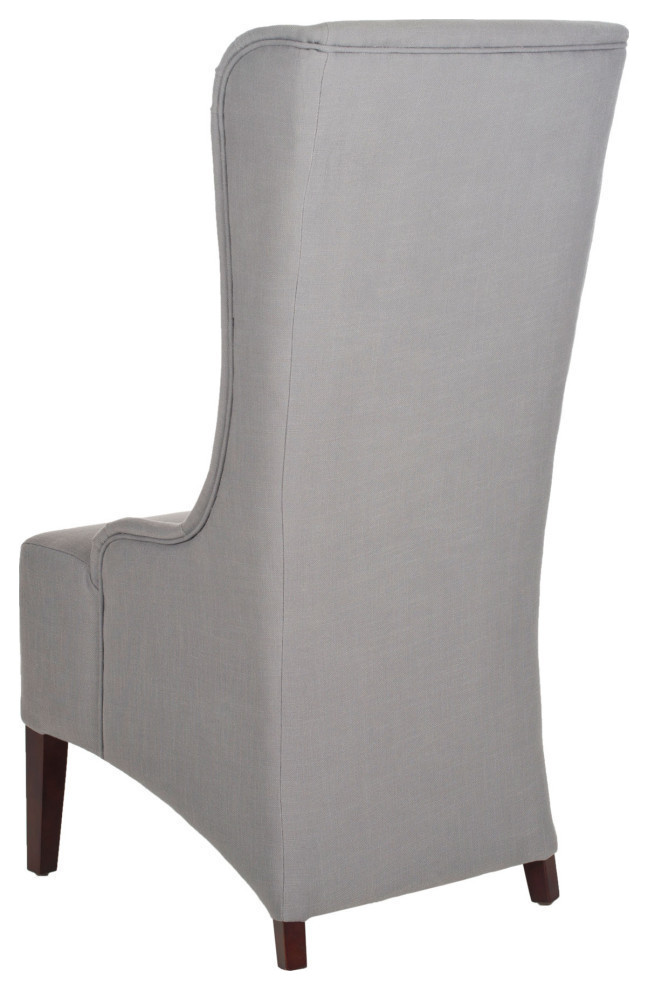 Lauren 20  x27 x27Linen Dining Chair  Set of 2  Artic Gray/Cherry Mahogany   Transitional   Dining Chairs   by Rustic Home Furniture Deco  Houzz