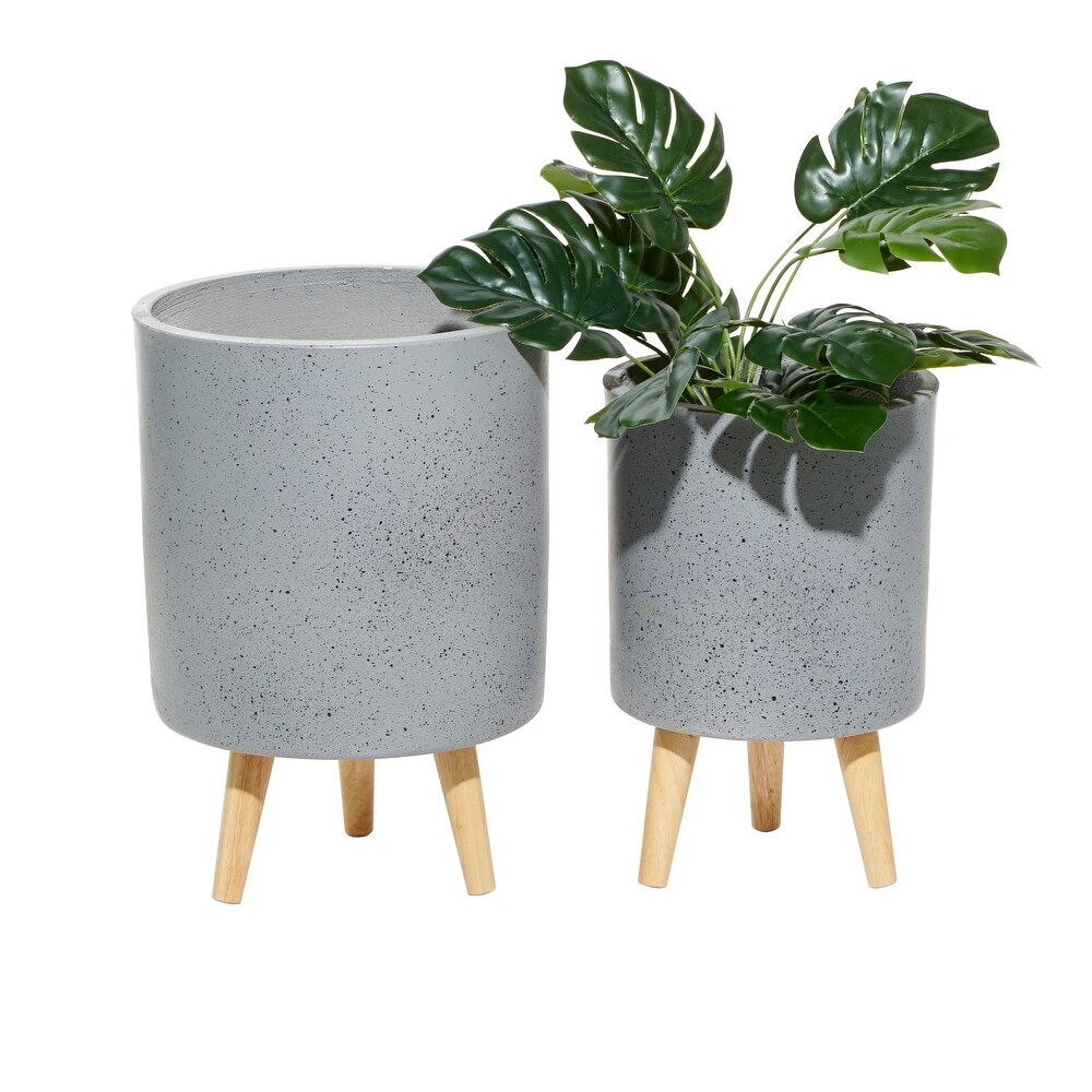 MgO Contemporary Planter (Set of 2)   10 x 10 x 15Round