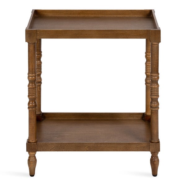 Kate and Laurel Bellport Wood Side Table with Shelf