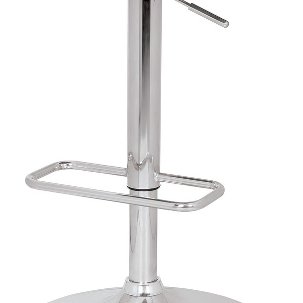 Red and Chrome Rania Adjustable Stool w/Swivel