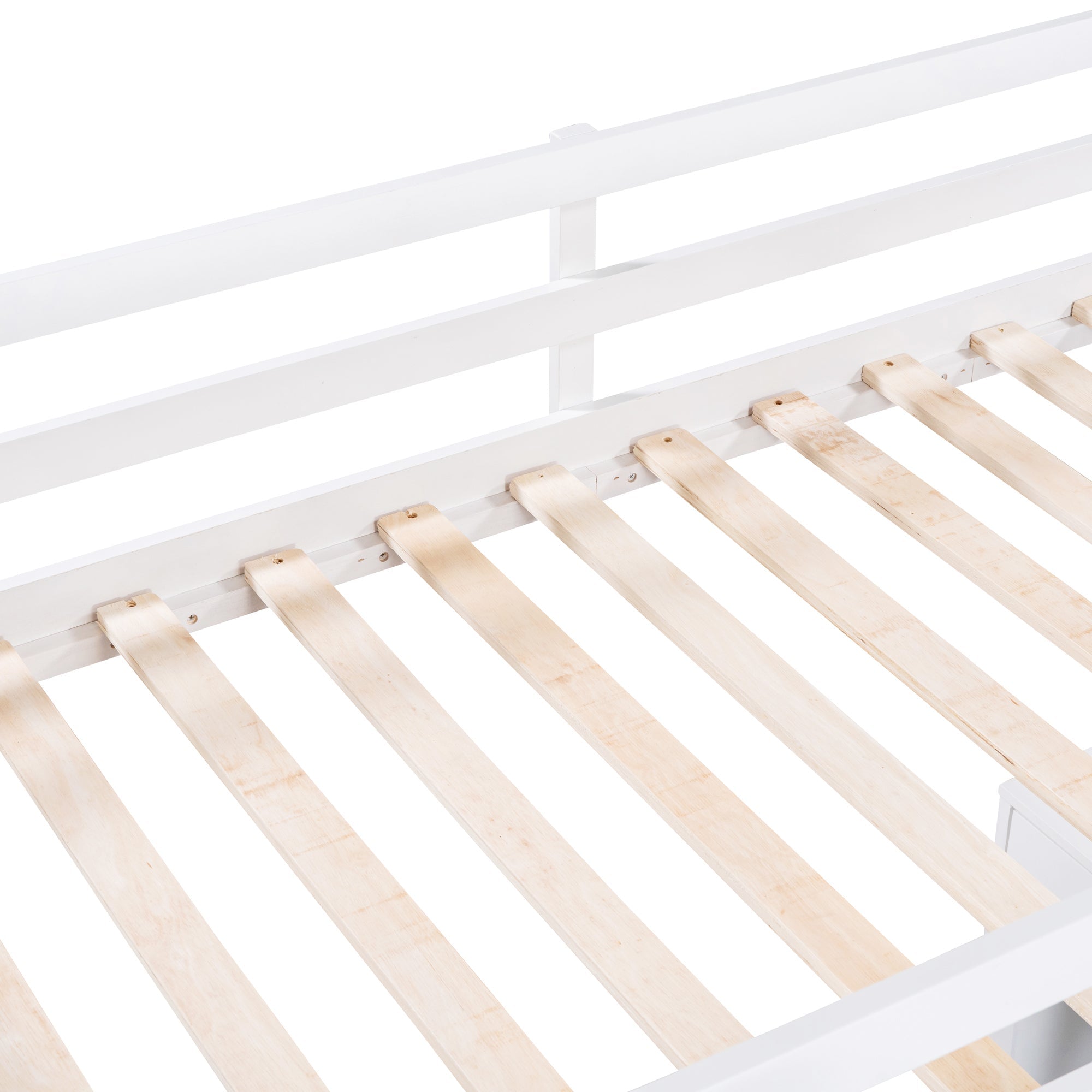 Bellemave Twin Size Kids Loft Bed with Desk and Shelves, Wood Loft Bed with Storage and Ladders for Kids, Teens, Junior (White)