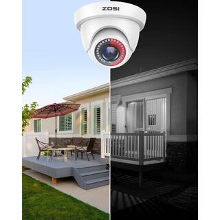 ZOSI 1080p Wired Home Security Cameras Compatible with All TVI DVR For Outdoor and Indoor 4AK-4192B-WS-US