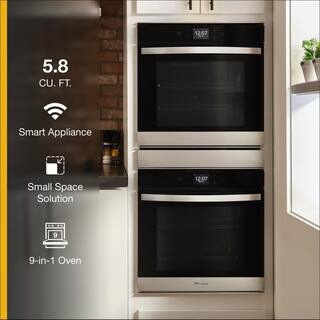 Whirlpool 24 in. Double Electric Wall Oven in Fingerprint Resistant Stainless Steel WOD52ES4MZ