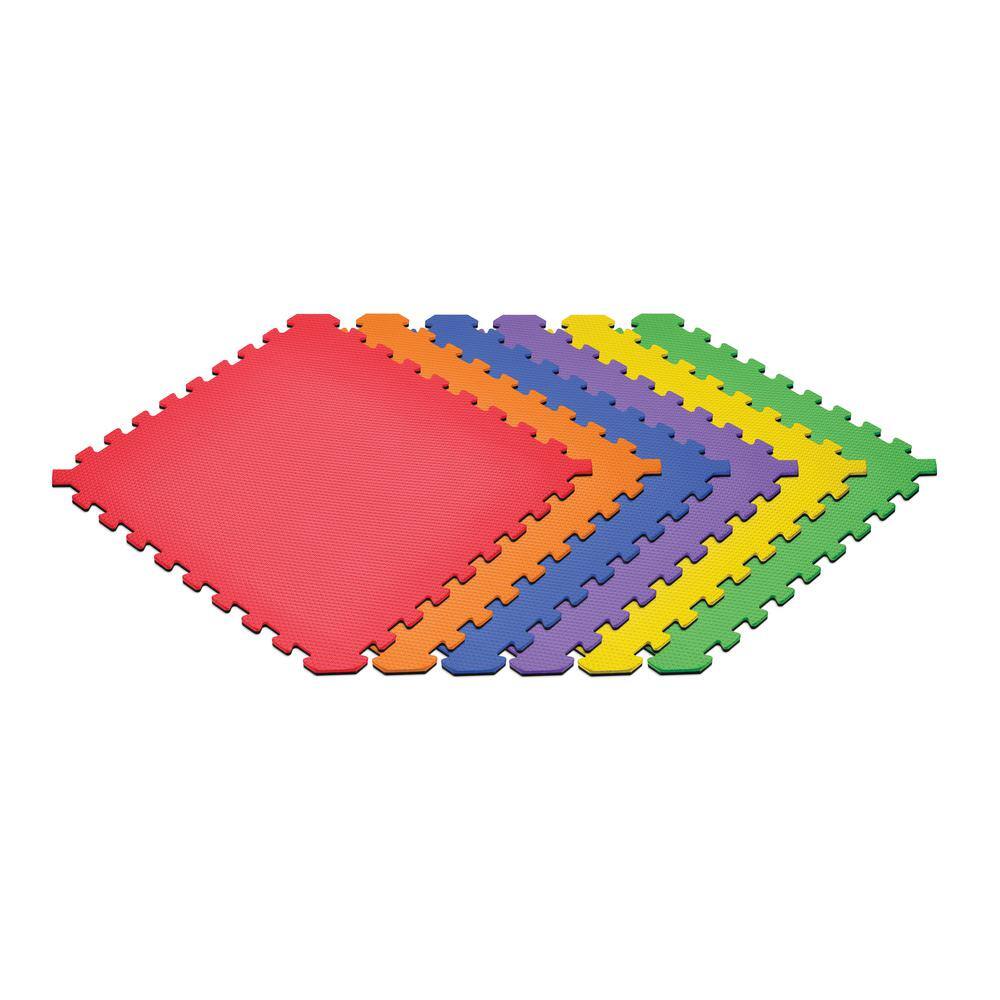 Norsk Rainbow PackBlack 24 in. x 24 in. EVA Foam Truly Reversible Interlocking Tile (18-Tile) 240751_3