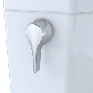 TOTO Drake 2-Piece 1.28 GPF Single Flush Elongated ADA Comfort Height Toilet w 10in Rough-In in Cotton White Seat Included MS786124CEFG.10#01