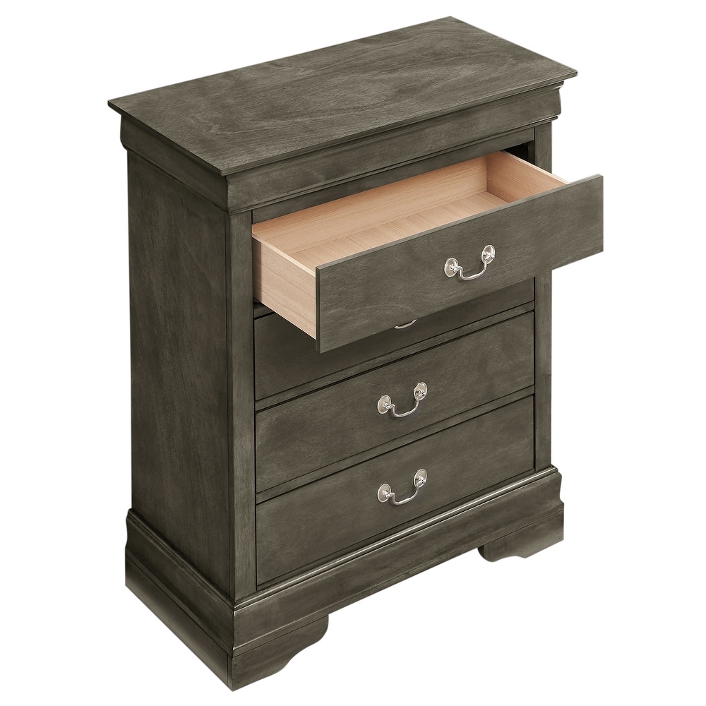 Louis Phillipe 4 Drawer Chest of Drawers (31 in L. X 16 in W. X 41 in H)