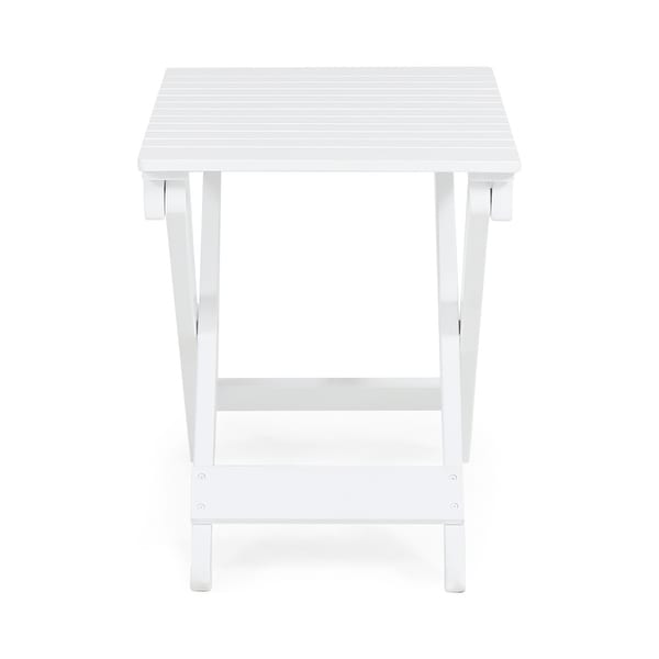 Roomfitters Outdoor Folding Wooden Side Table，Navy Blue