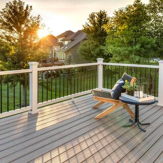 Trex Enhance Naturals 1 in. x 6 in x 16 ft. Rocky Harbor Grooved Edge Grey Composite Deck Board RH010616E2G01