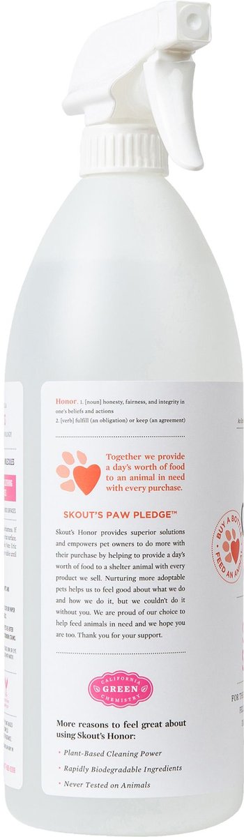 Skout's Honor Severe Mess Solution Cat Stain and Odor Cleaner， 35-oz bottle