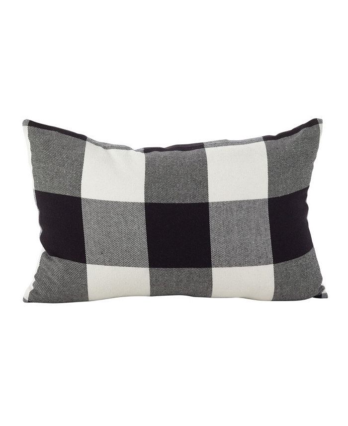 Saro Lifestyle Buffalo Plaid Decorative Pillow， 13