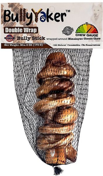 BullyYaker Double Wrap Bully Stick Dog Treat