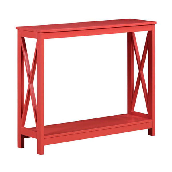 Oxford Coral Console Table with Shelf