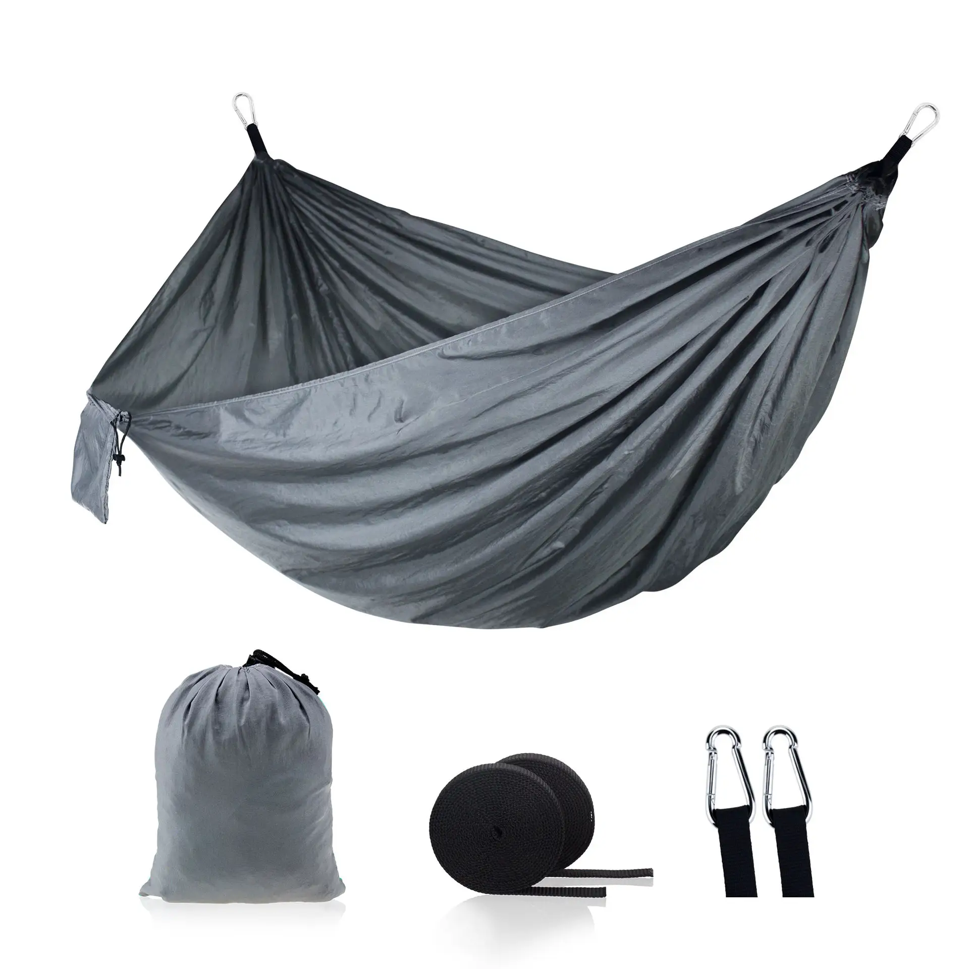 Portable Family luxury Camping Hammock Hiking Double Lightweight Nylon tree strap parachute hammock for outdoor