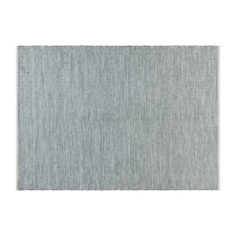 Merrick Lane 5' x 7' Indoor/Outdoor Handwoven Diamond Patterned Area Rug in Grey