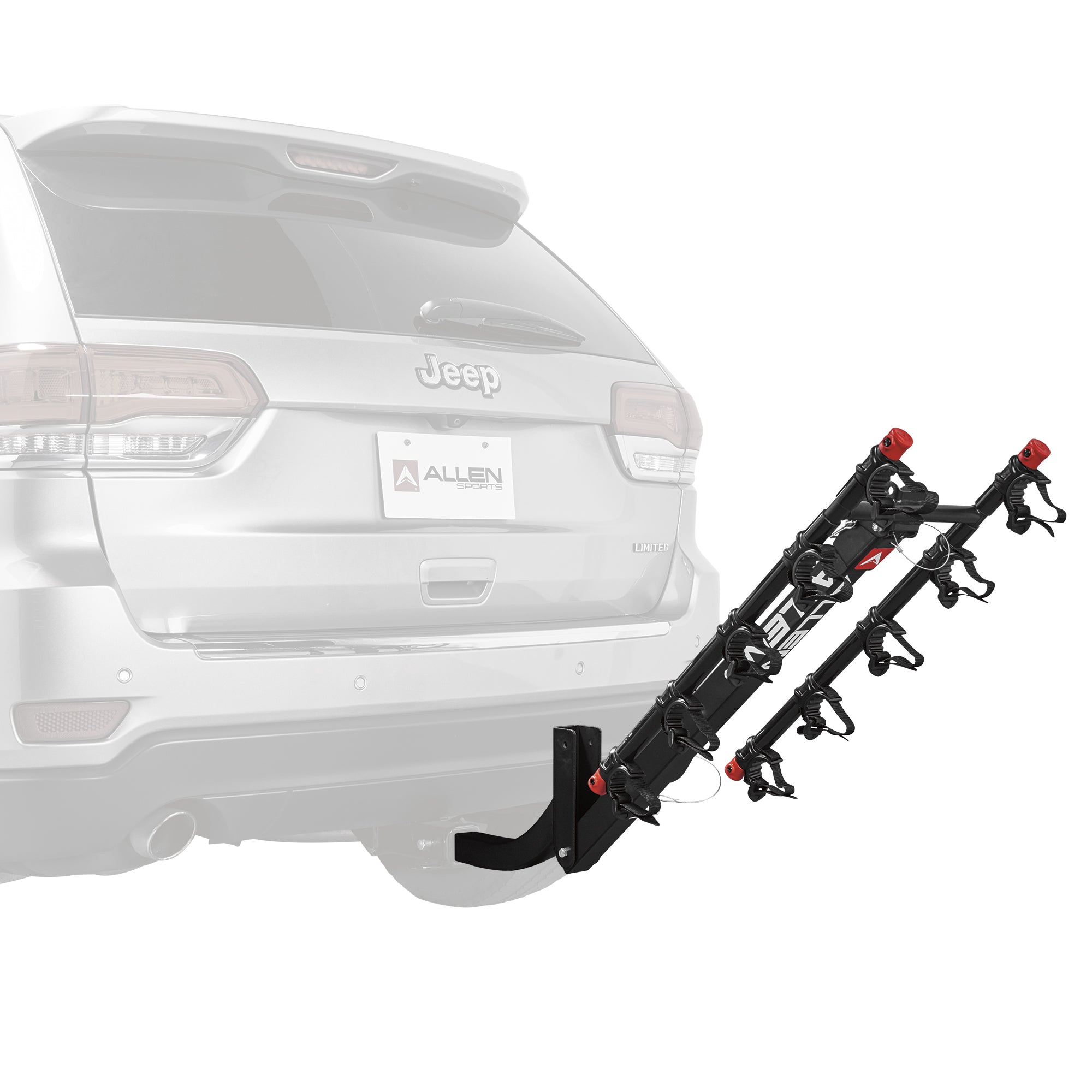 Allen Sports Deluxe 5-Bicycle Hitch Mounted Bike Rack Carrier， model 552RR