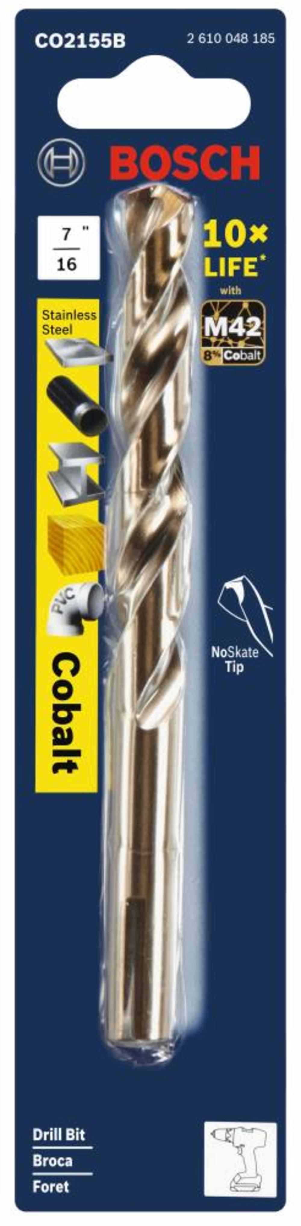 7/16 In. X 5-1/2 In. Cobalt M42 Drill Bit ;