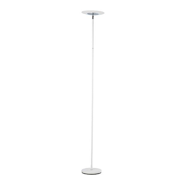 72 in. Linea LED Adjustable Torchiere Satin White Floor Lamp