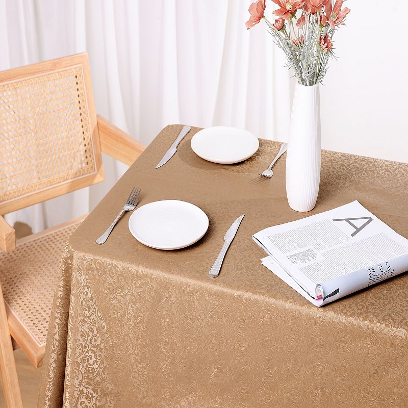 Rectangle Pvc Wrinkle-resistant Washable Suitable Restaurant Table Cover 1 Pc， 55 X 71