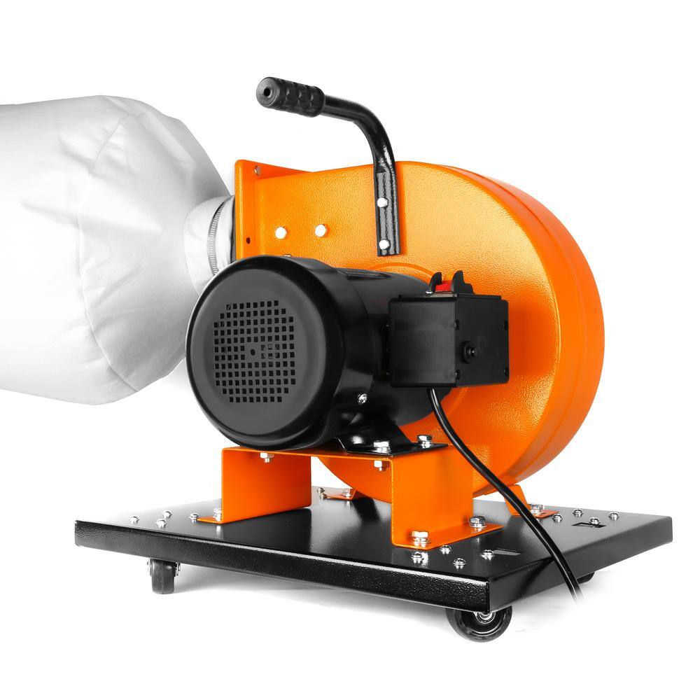 WEN 7.4 Amp Rolling Dust Collector with Induction Motor 15 Gal. Bag and Optional Wall Mount DC3474