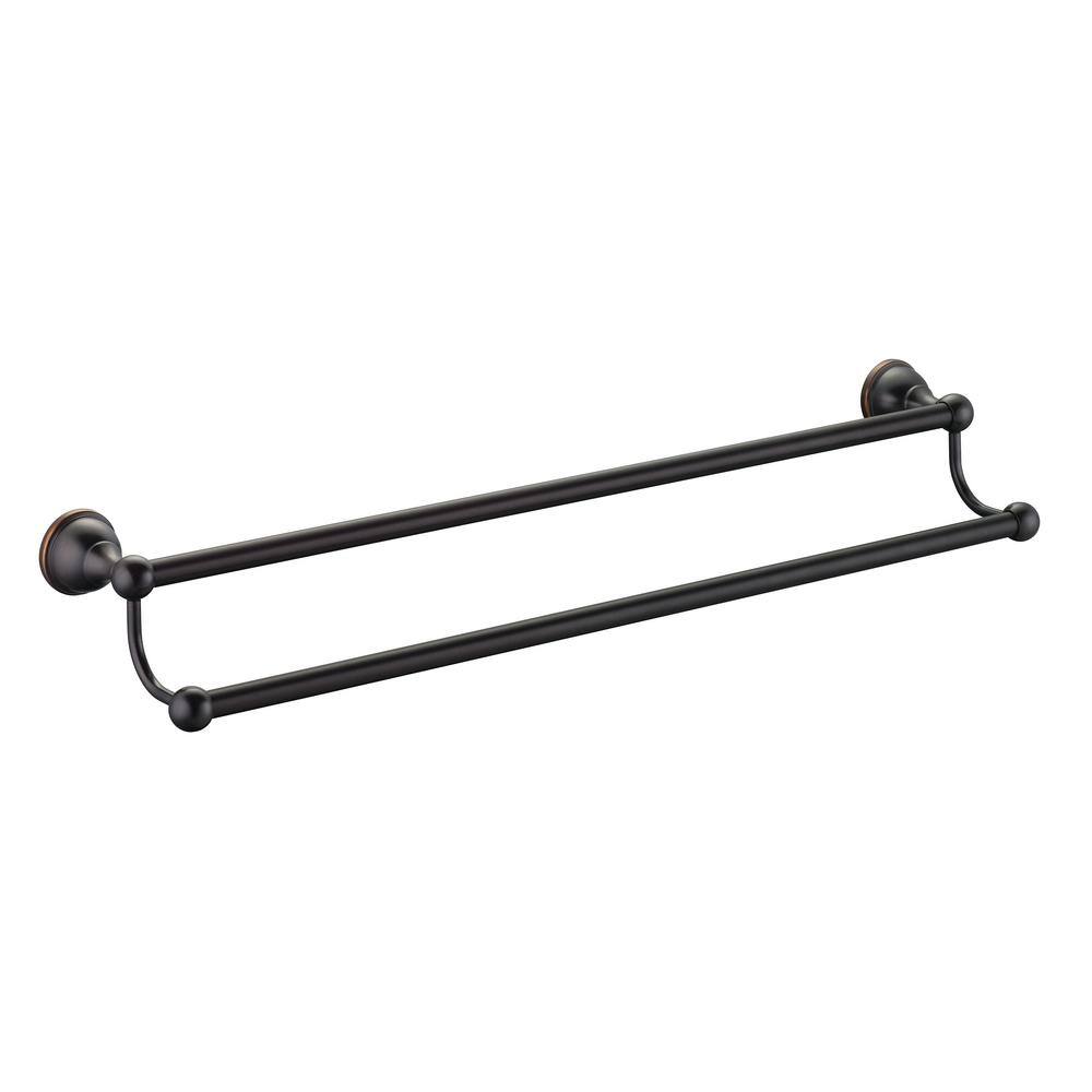 Glacier Bay Mandouri Series 24 in. Double Towel Bar in Bronze 262A-1327H2