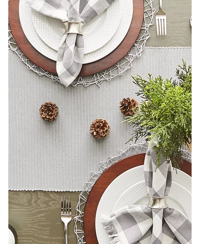 Design Imports Ribbed Table Runner 13 x 72