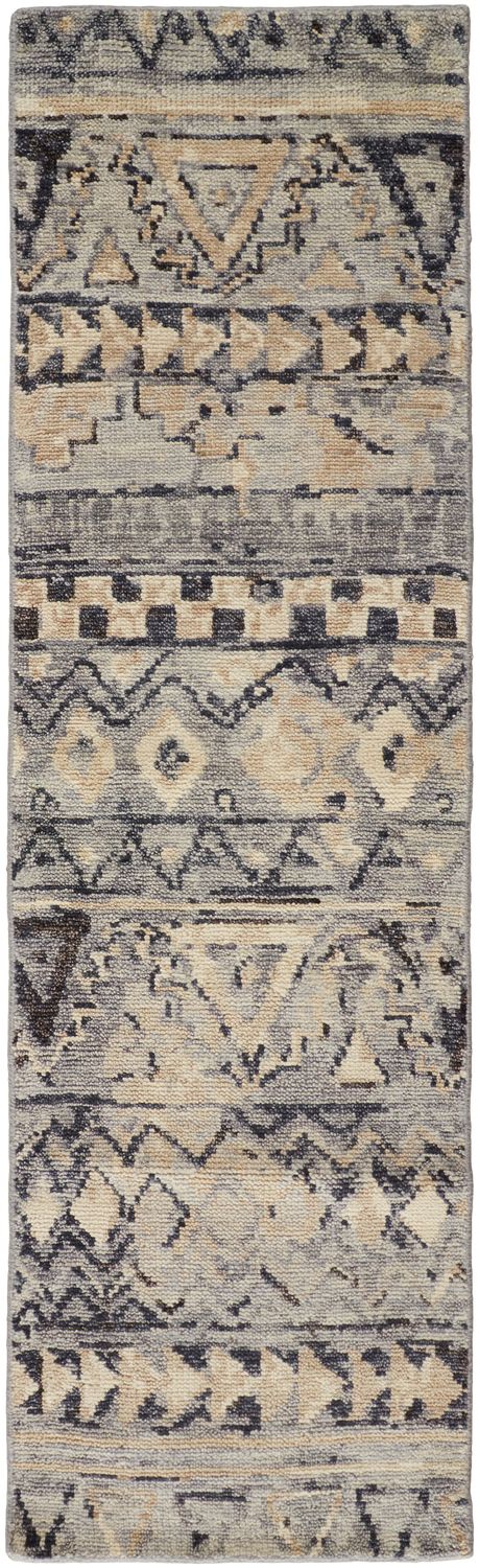 Scottsdale Hand Knotted Gray and Blue Rug by BD Fine