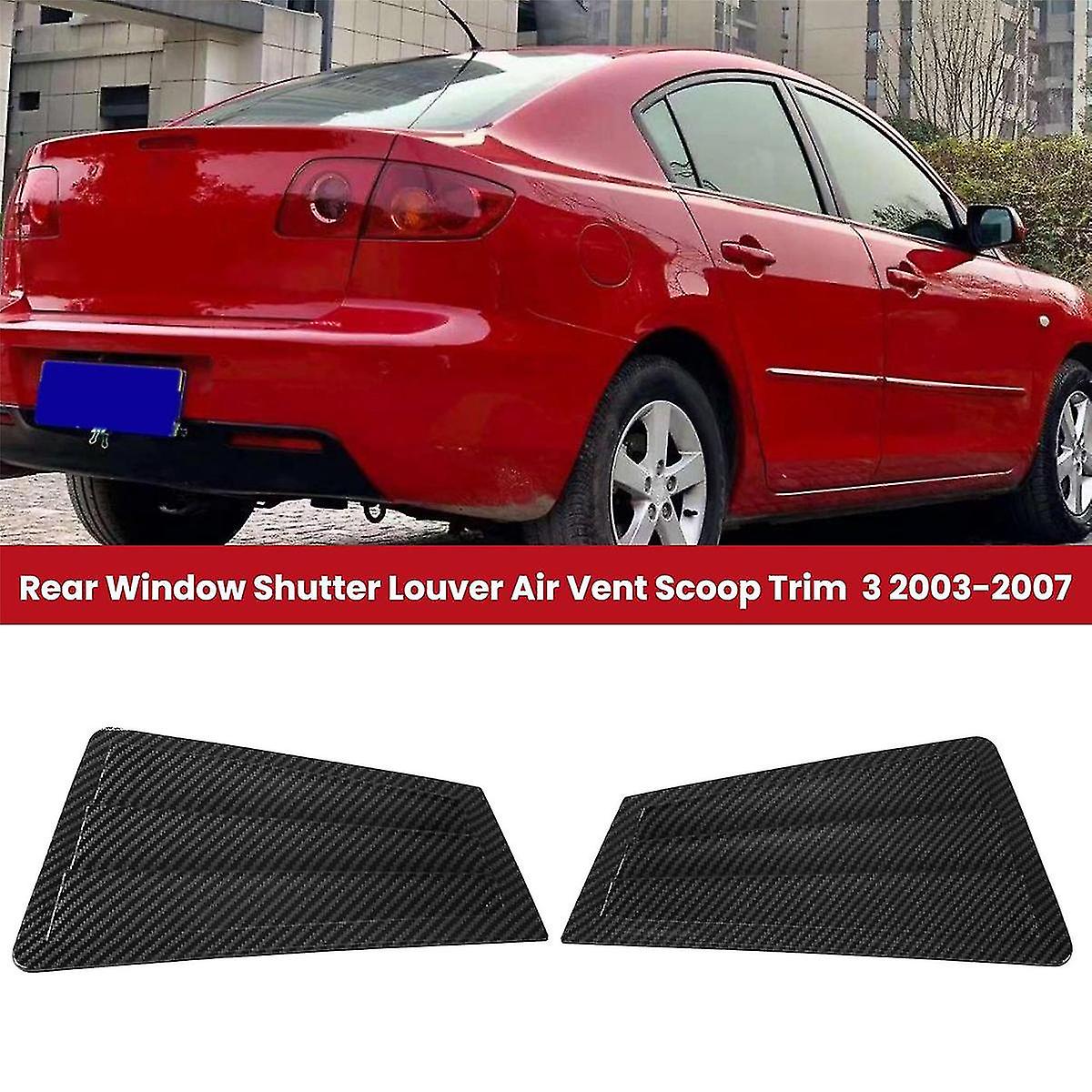 1pair Car Rear Window Shutter Trim Cover For 2003-2007 Side Louver Scoop Spoiler Deflector A