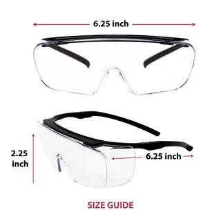 Safe Handler Duarte Premium Over Glasses 3 PAIRS ANSI Z87.1 Resistant Polycarbonate Lens UV400 Anti-Fog and Anti-Scratch SG-Duarte-M