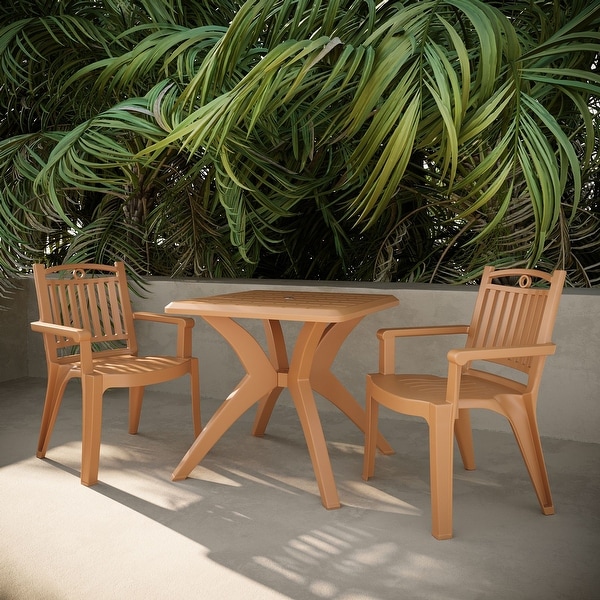 Windsor Chairs and Marcella Table 3Piece Outdoor Dining Set