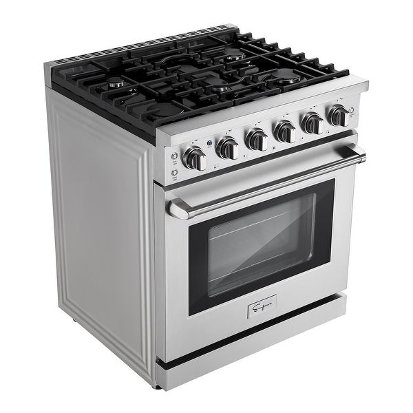 30-in 5 Burners 4.5-cu ft Stainless Steel Freestanding Gas Range with 5 Burners