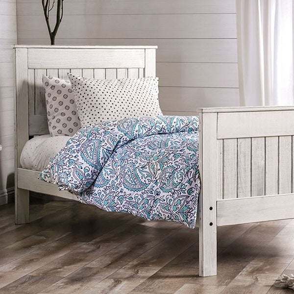 Wooden Eastern King Headboard with Distressed Finish Design - - 34741990