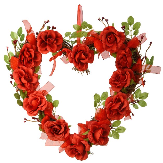 Rose Valentine Heart Wreath National Tree Company