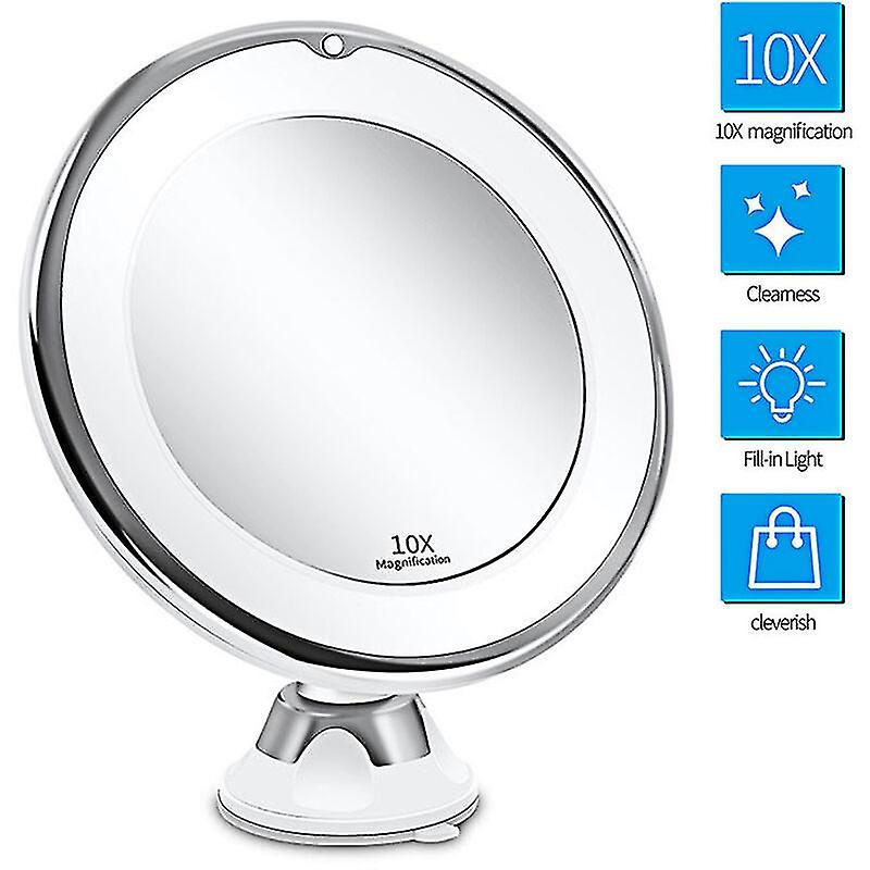 10x Magnifying Makeup Mirror With Lights， Iave Smart Switch， Iave 360 Degree