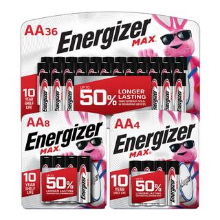 Energizer MAX AA (36-Pack) AA (8-Pack) and AA (4-Pack) Battery Bundle HD-ENRBATT16