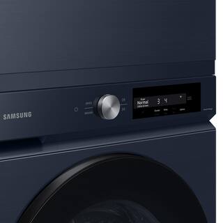  Bespoke 4.6 cu. ft. Large Capacity Smart Front Load Washer in Brushed Navy with Super Speed Wash and AI Smart Dial WF46BB6700AD