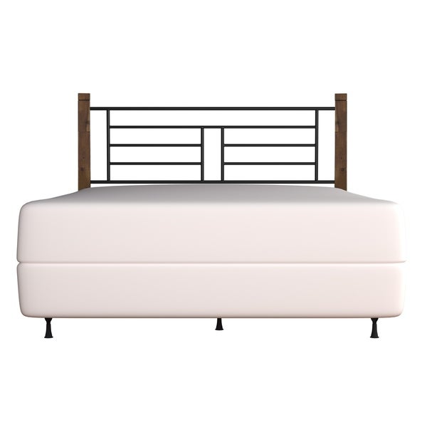 Raymond Headboard With Metal Frame， Dark Brown - - 30595586