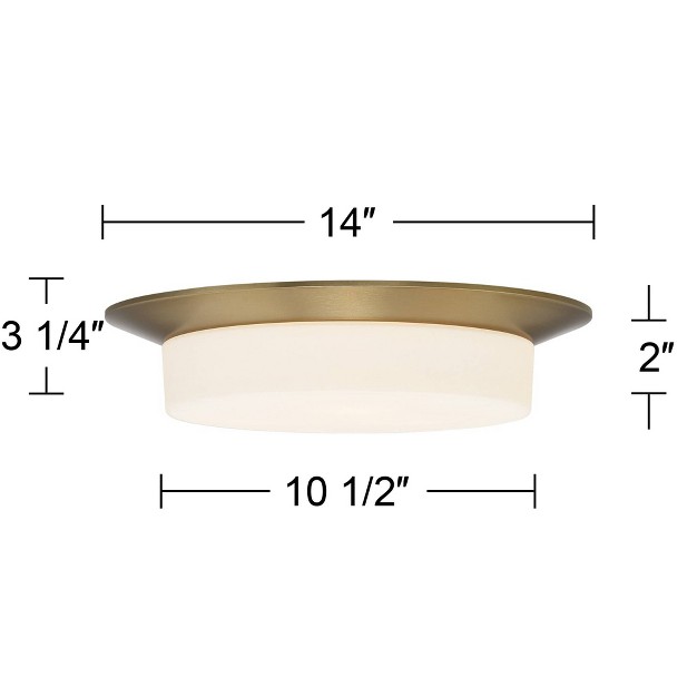 Wide Warm Brass Gold 3 light Opal White Glass Shade For Bedroom Living Room