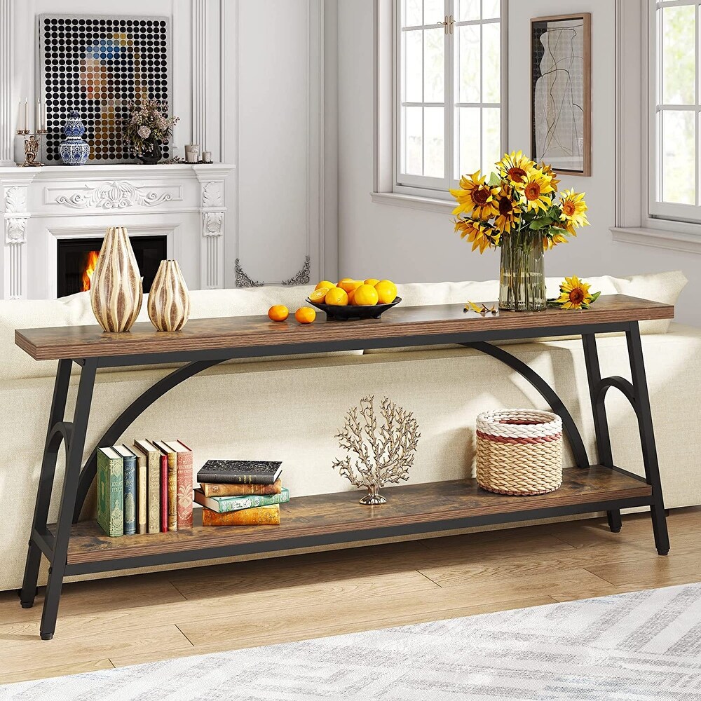 Extra Long Console Table 70.8 Inch Narrow Sofa Tables Entryway Table