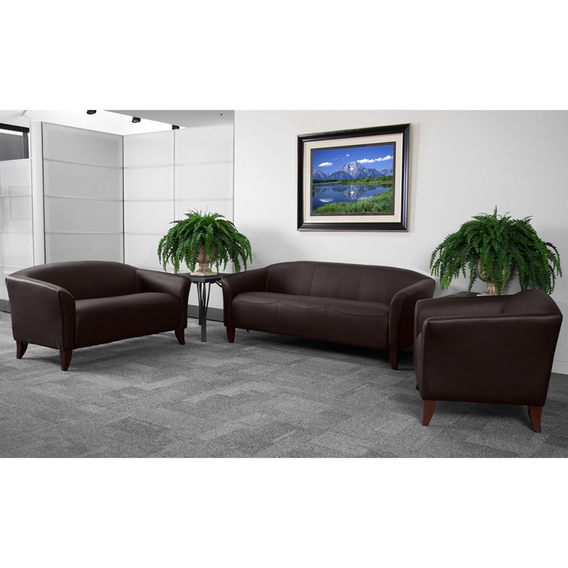 HERCULES Imperial Series Reception Set  Brown LeatherSoft   Contemporary   Living Room Furniture Sets   by First of a Kind USA Inc  Houzz