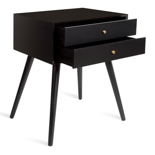 Kate and Laurel Finco Nightstand Side Table with 2 Drawers