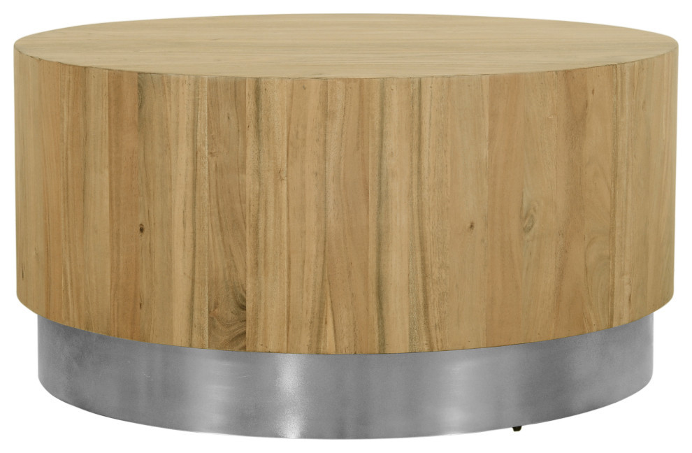 Acacia Wood Top Coffee Table   Contemporary   Coffee Tables   by Meridian Furniture  Houzz