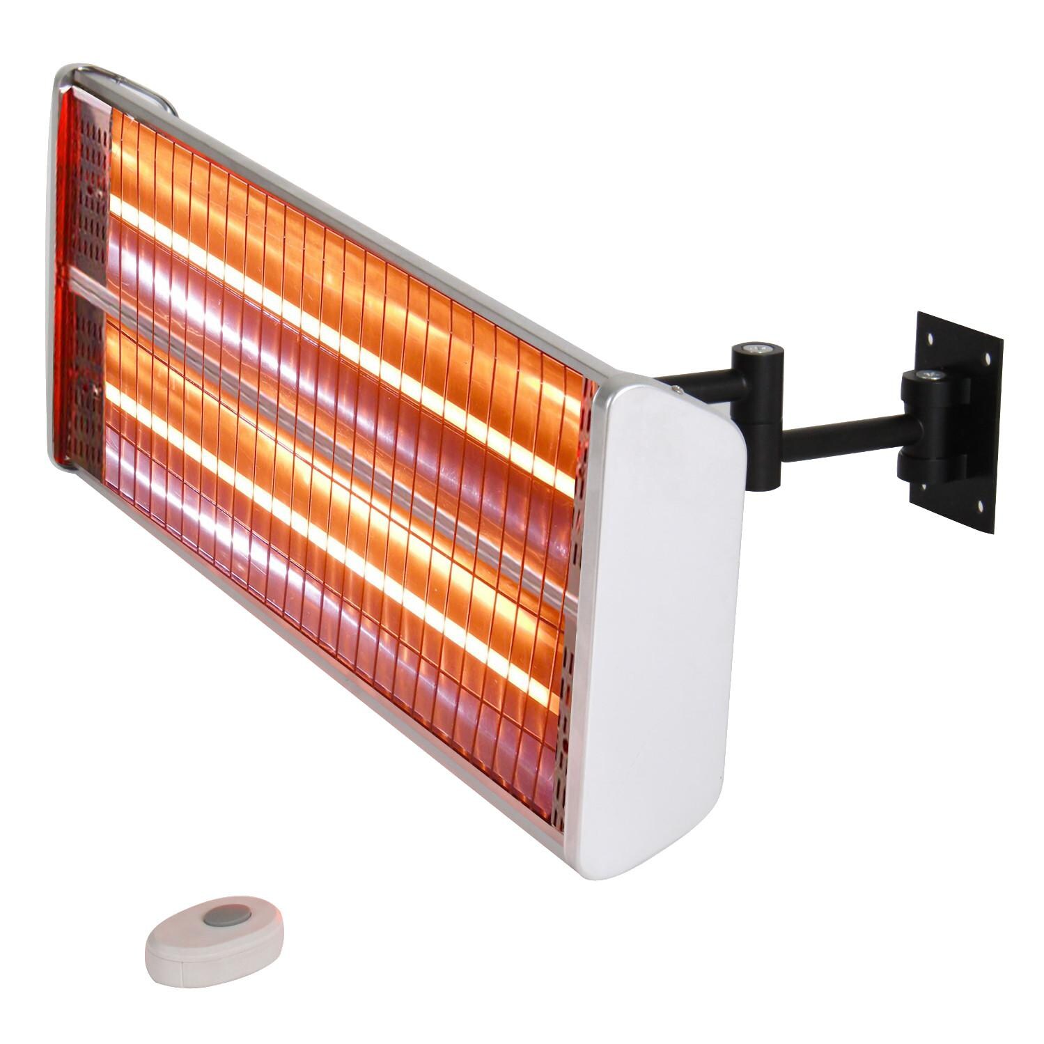 EnerG+ 1500W 20-Inch Dual Element Electric Infrared Patio Heater 120V With Remote