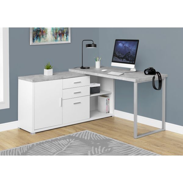 Computer Desk， Home Office， Corner， Left， Right Set-up， Storage Drawers， 60