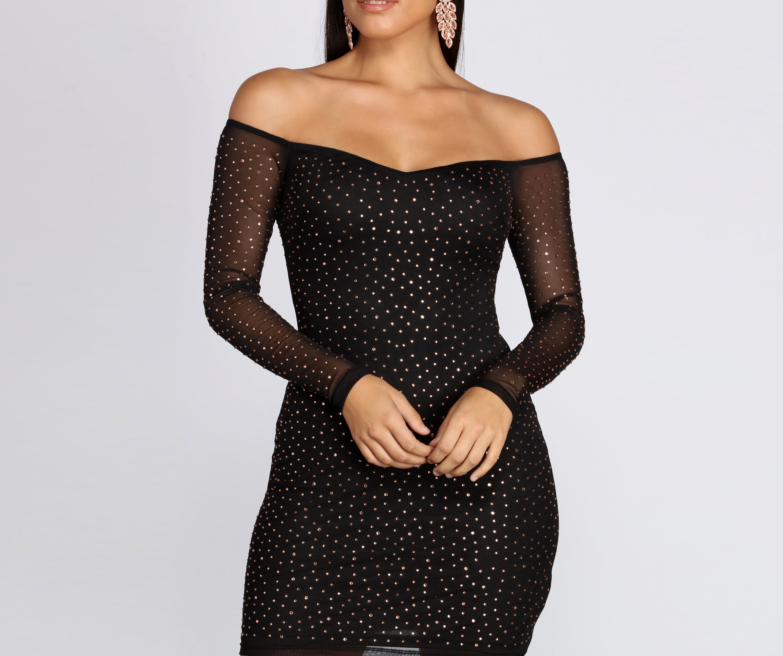 Under The Lights Heat Stone Mini Dress