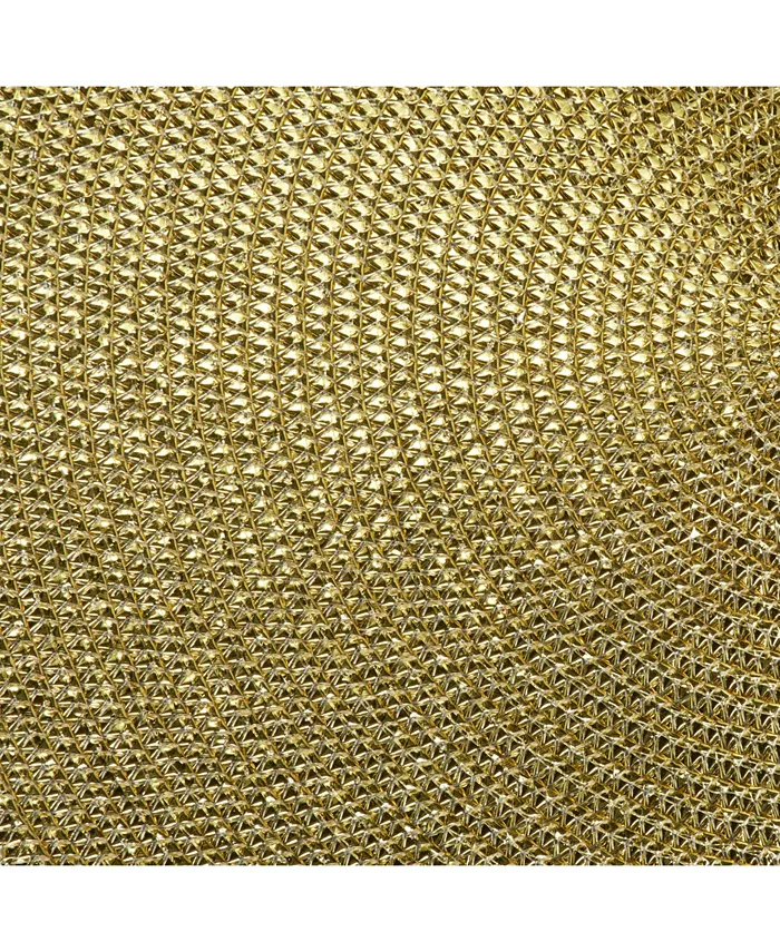 Design Imports Design Import Metallic Round Woven Polypropylene Placemat Set of 6